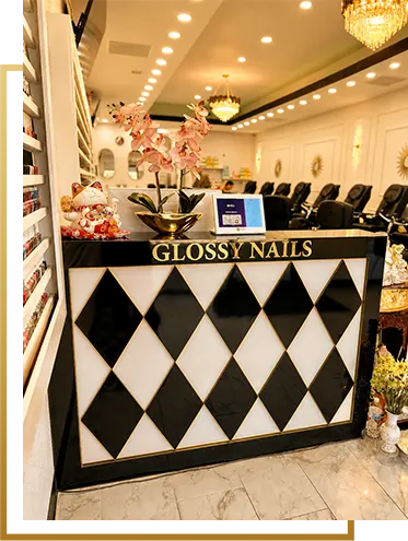 glossy nails interior salon